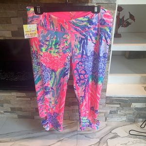 New with Tags Lilly Pulitzer UPF 50 Weekender Cropped Luxletic Pants sz XL